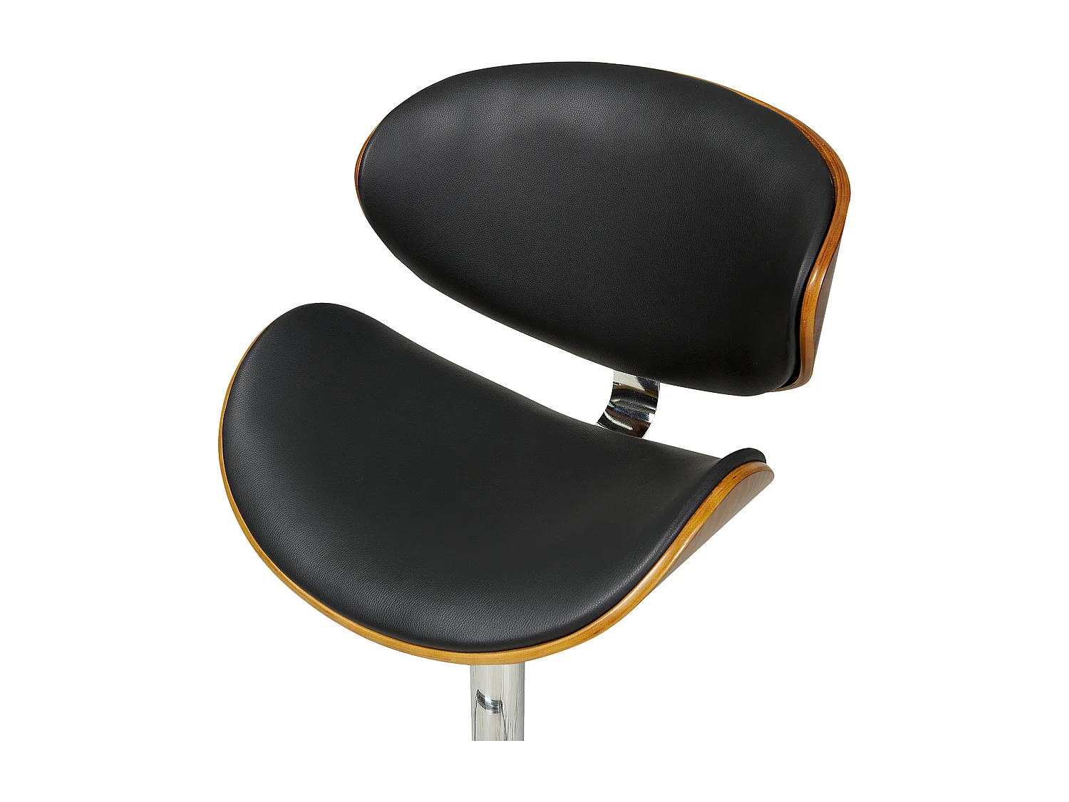 Set van 2 barstoelen ROTTERDAM Kunstleer Draaibaar Zwart