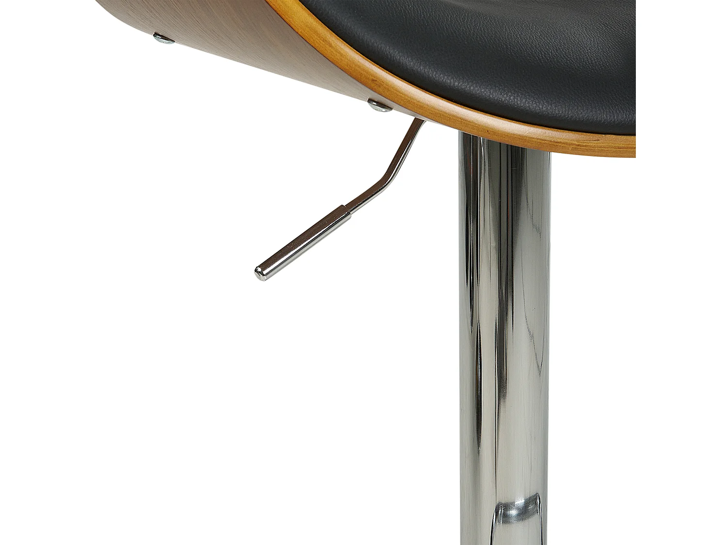 Set van 2 barstoelen ROTTERDAM Kunstleer Draaibaar Zwart