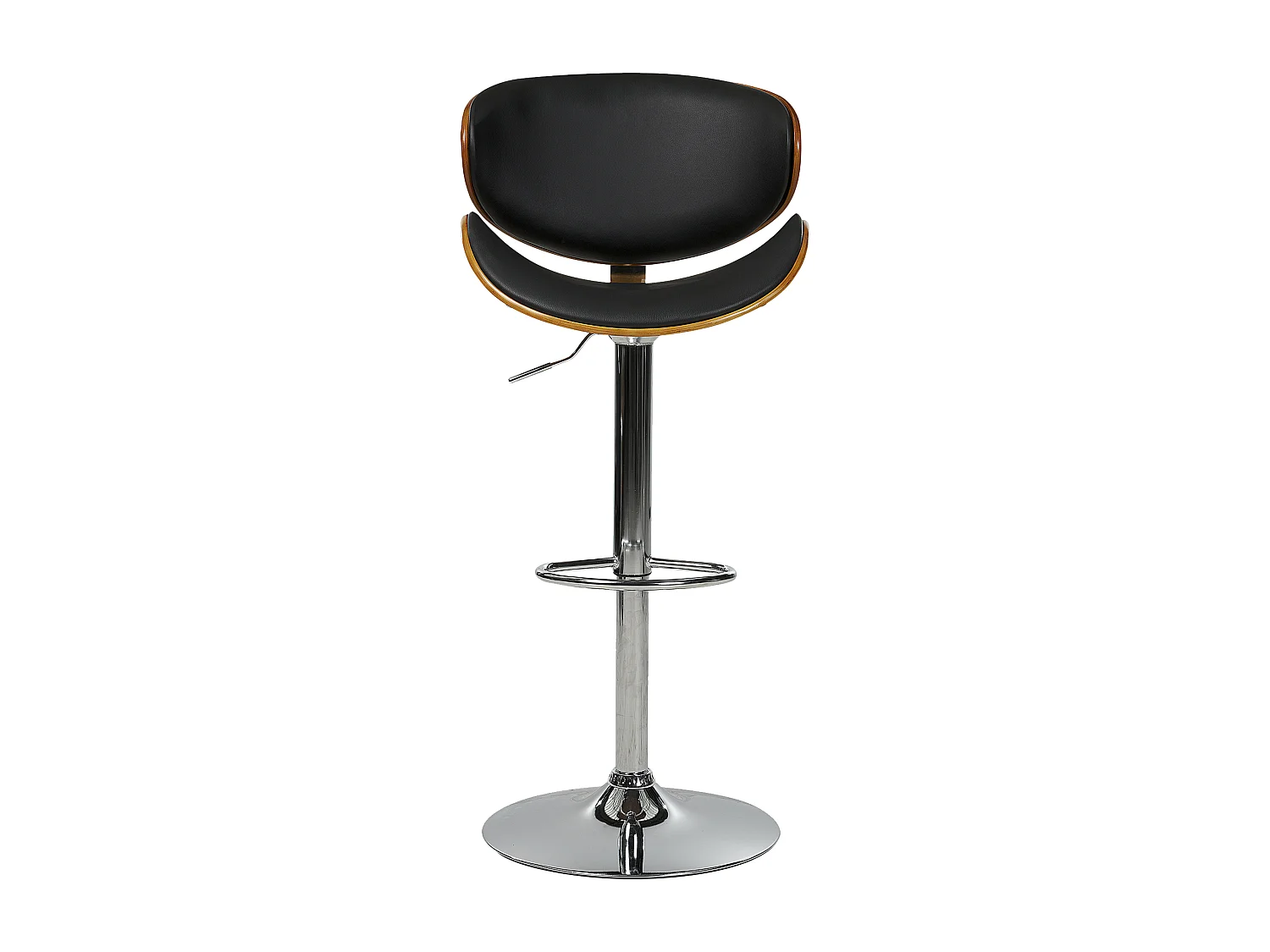 Set di 2 sedie alte ROTTERDAM Pelle sintetica Nero
