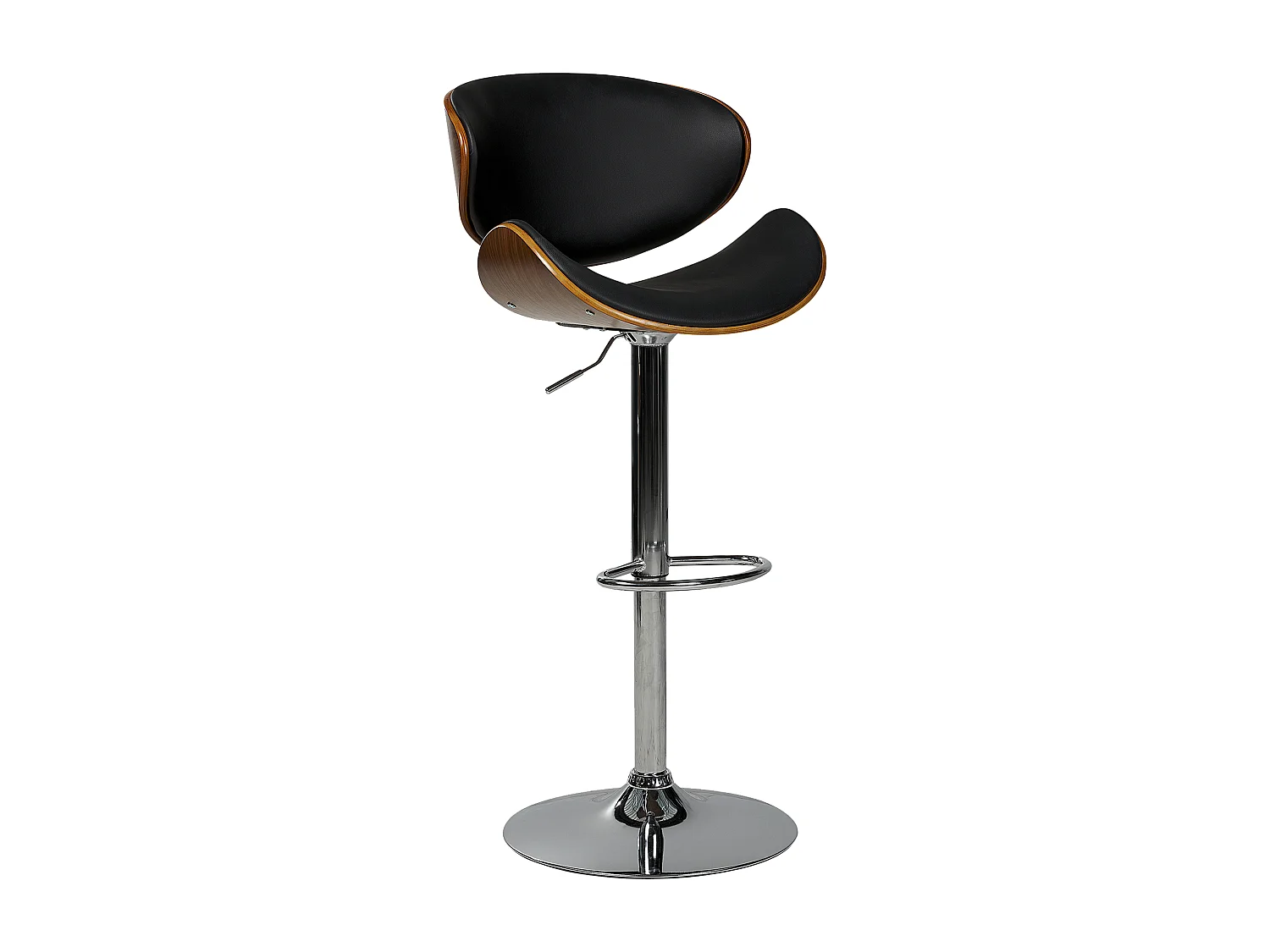 Set di 2 sedie alte ROTTERDAM Pelle sintetica Nero