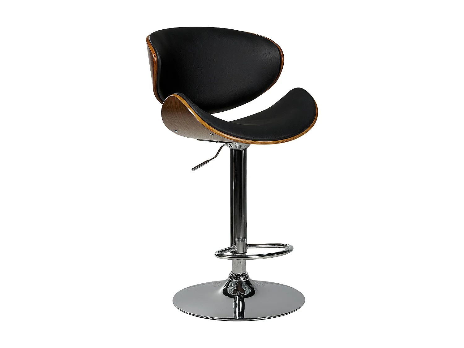 Set di 2 sedie alte ROTTERDAM Pelle sintetica Nero