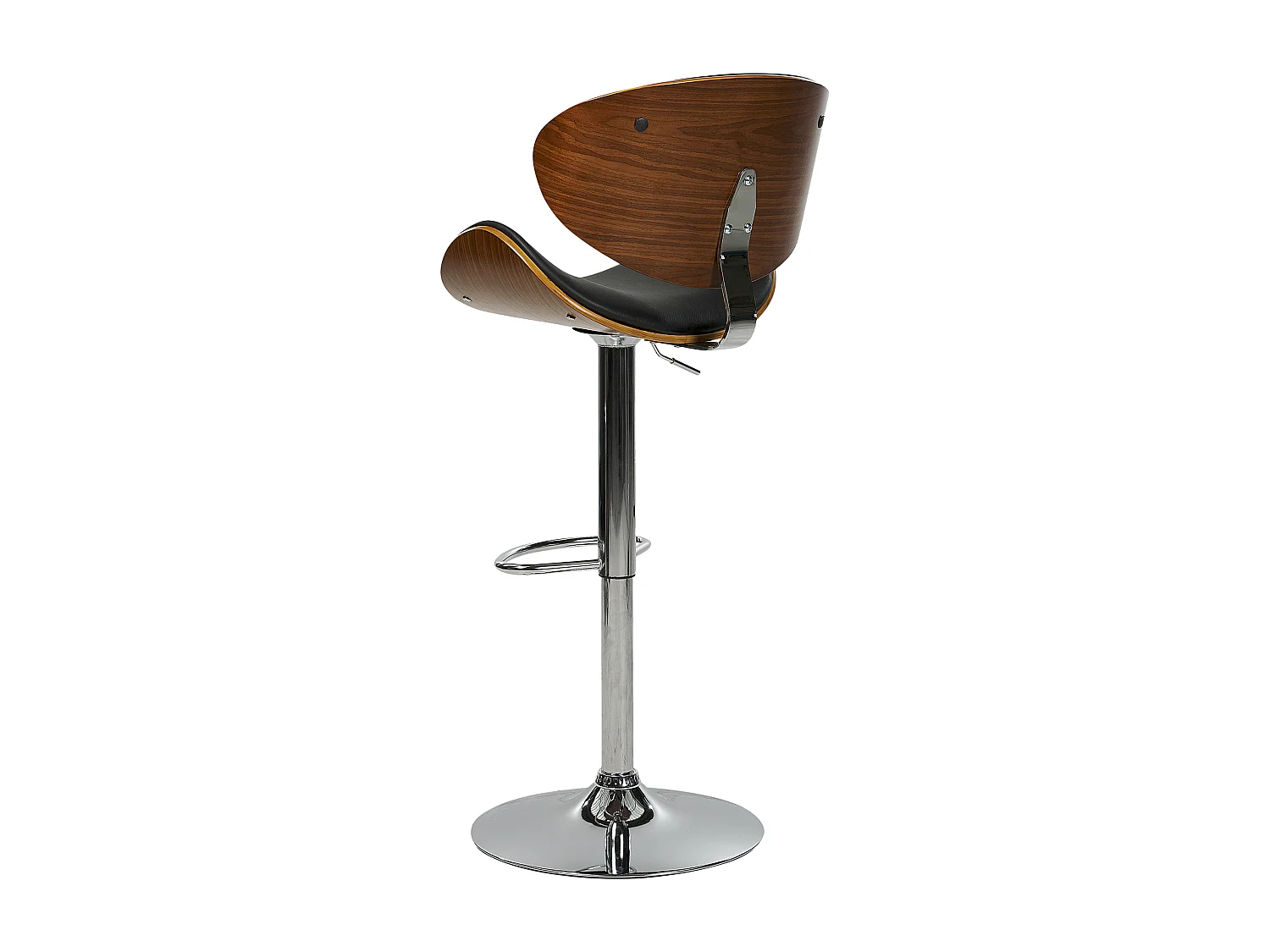 Set di 2 sedie alte ROTTERDAM Pelle sintetica Nero