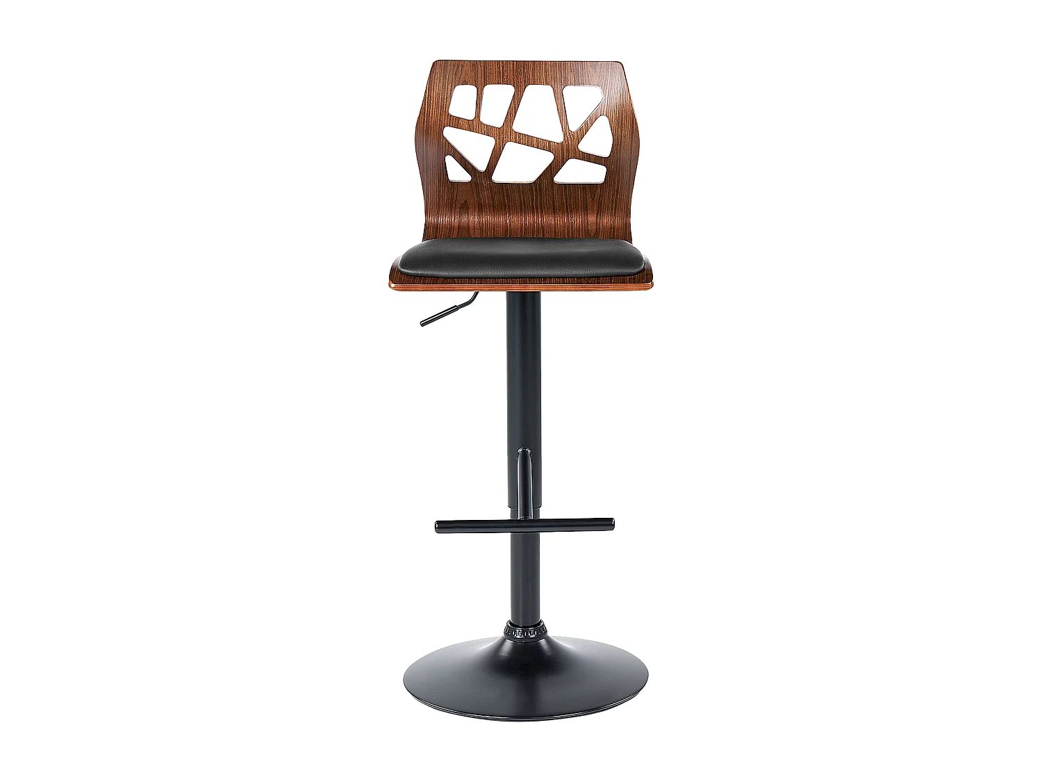 Lot de 2 chaises de bar PETERSBURG Cuir PU Noir