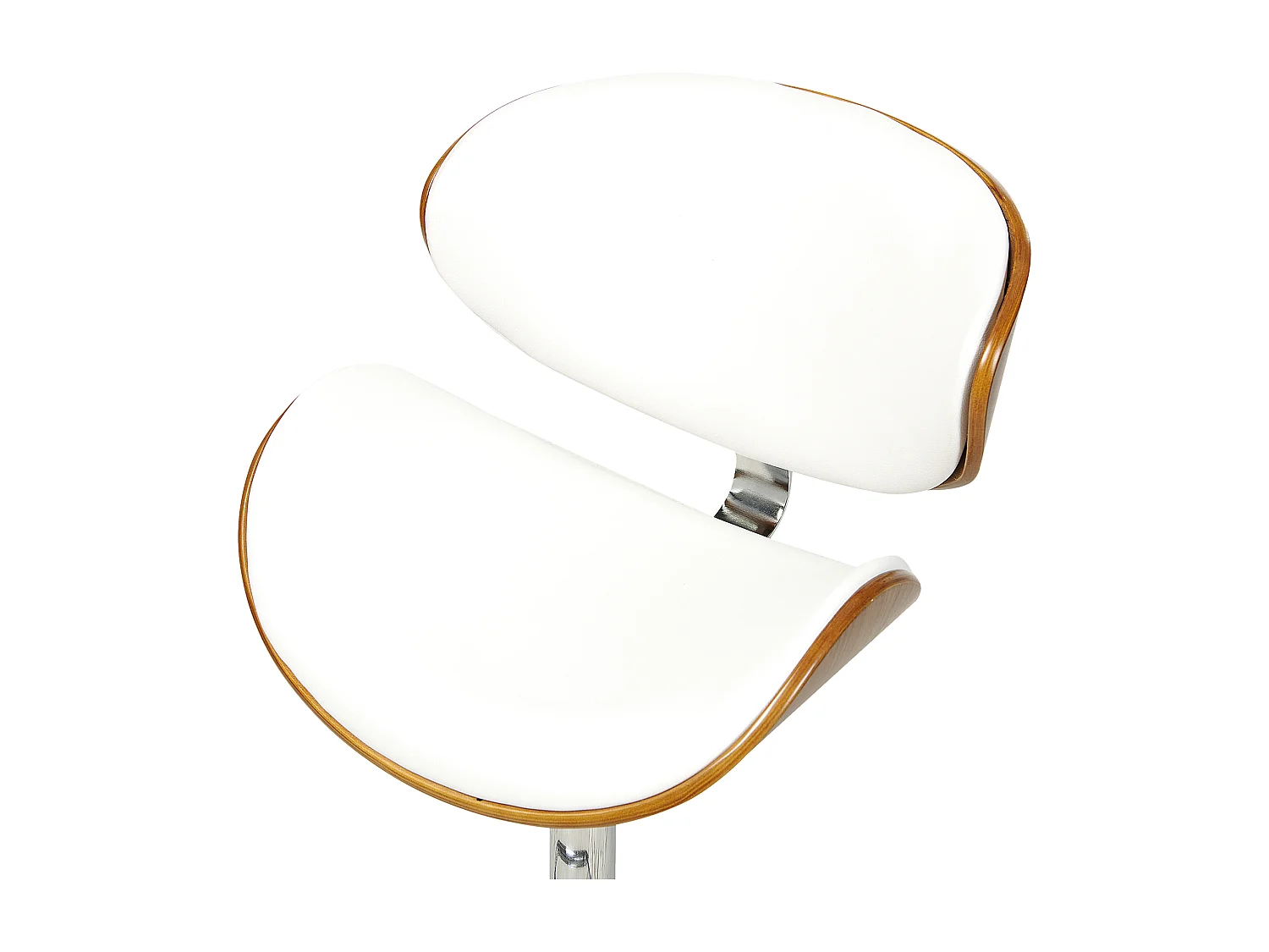 Lot de 2 chaises de bar ROTTERDAM Cuir PU Blanc