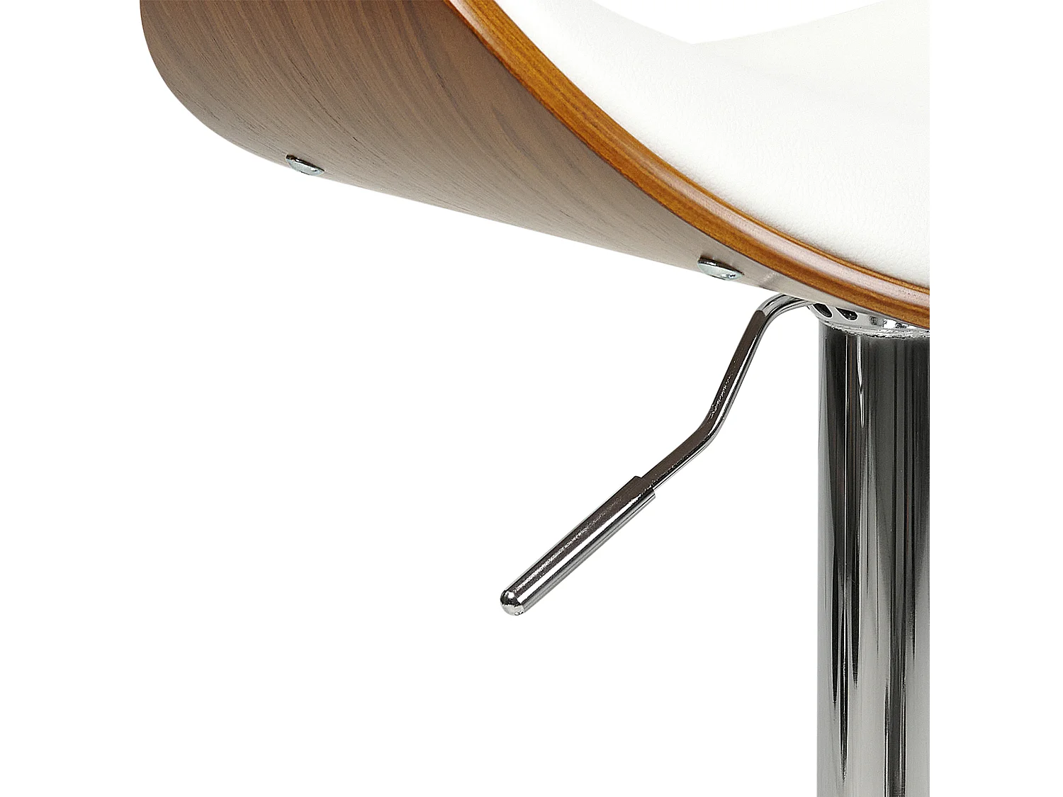 Lot de 2 chaises de bar ROTTERDAM Cuir PU Blanc