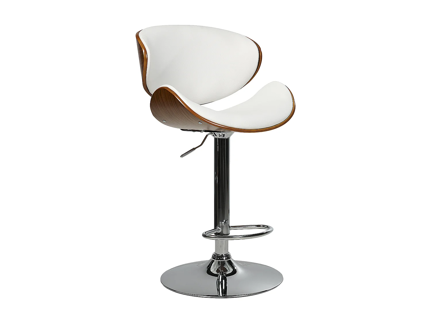 Set di 2 sedie alte ROTTERDAM Pelle sintetica Bianco