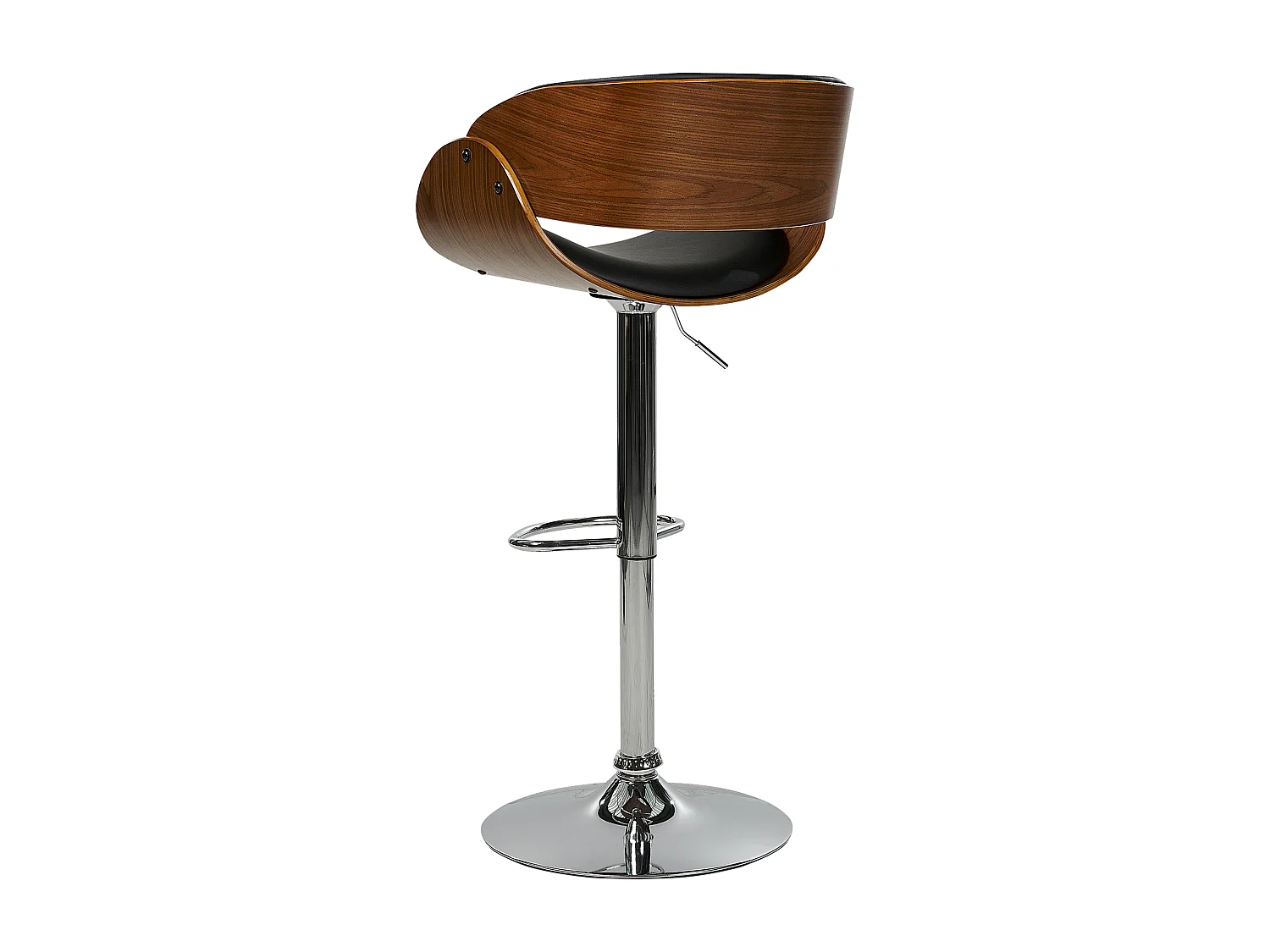 Conjunto de 2 bancos de bar BAKU Pele sintética Preto