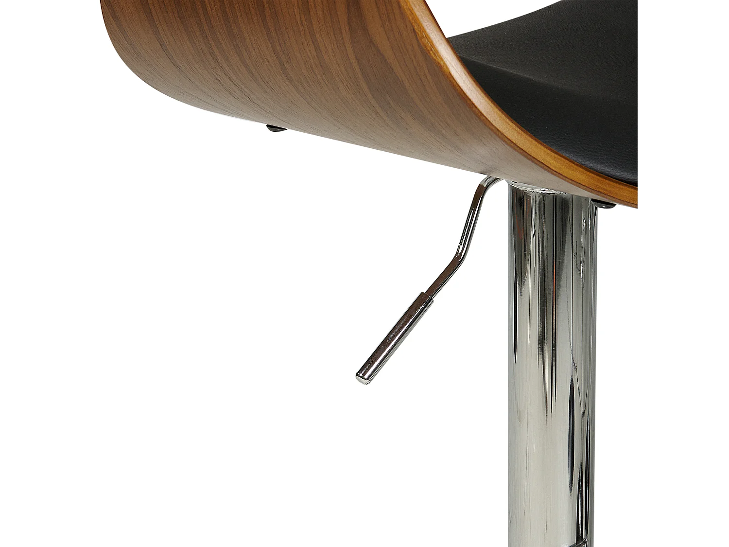 Conjunto de 2 bancos de bar BAKU Pele sintética Preto