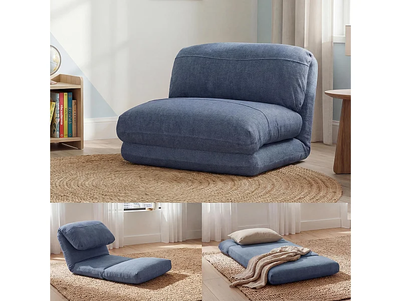 Fauteuil-lit MCW-E68,  bleu clair