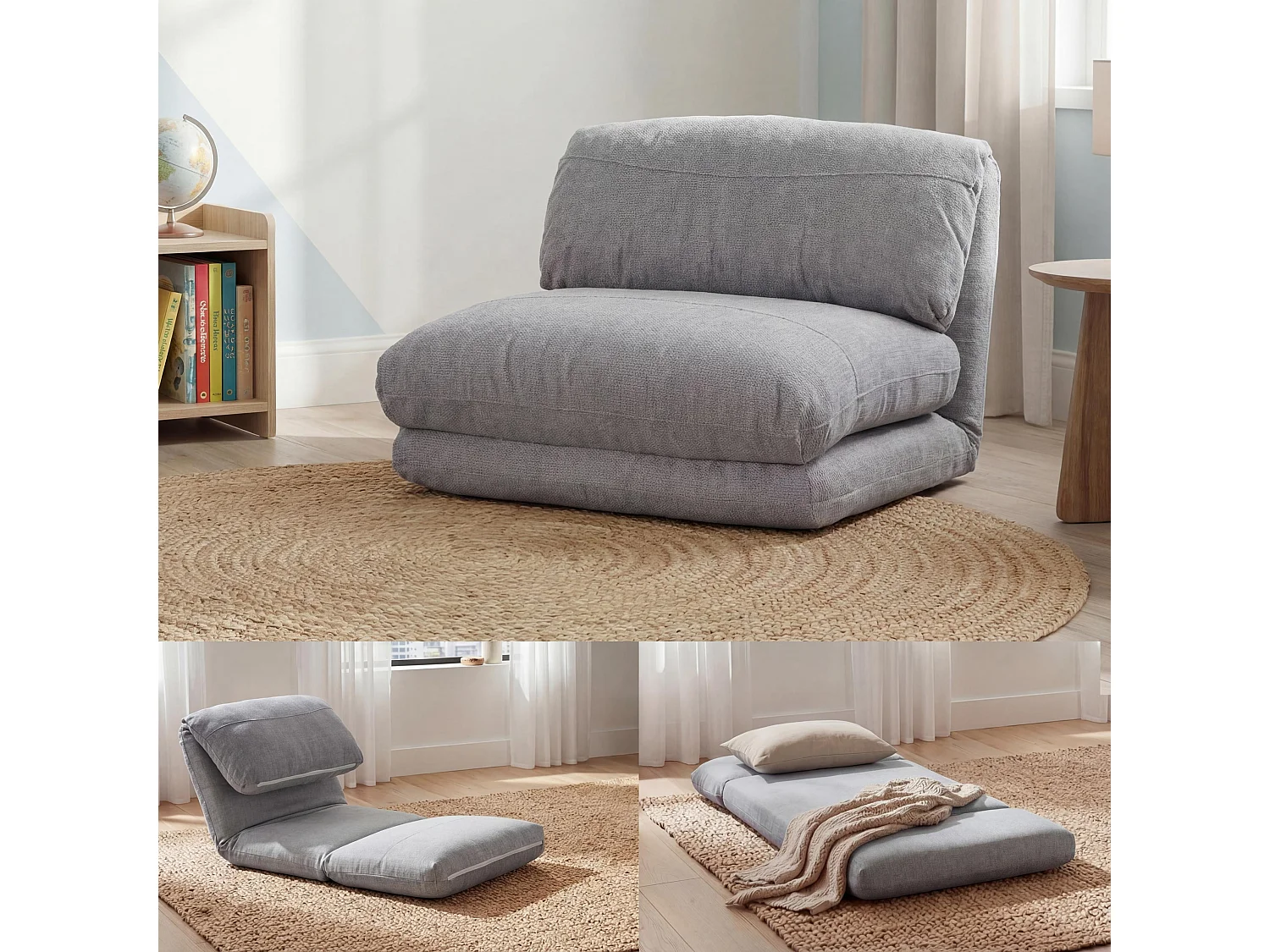 Cadeira-cama MCW-E68,  cinzento claro