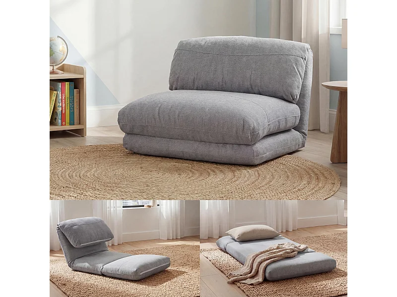 Slaapstoel MCW-E68,  lichtgrijs