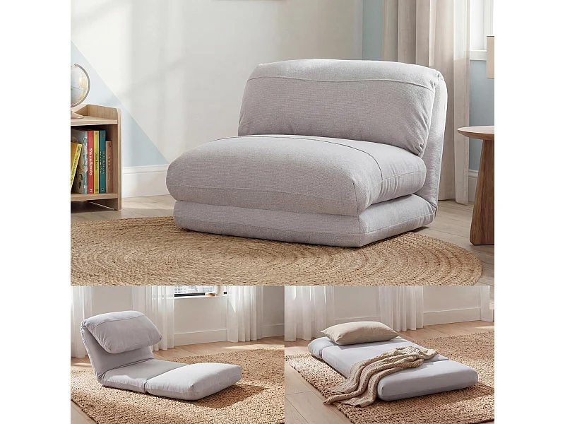 Fauteuil-lit MCW-E68,  beige