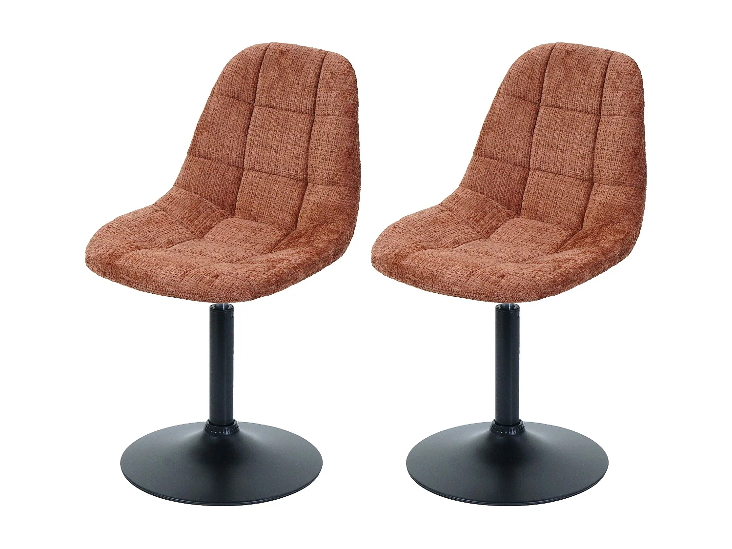 Eetkamerstoel MCW-A60 (set van 2),  terracotta