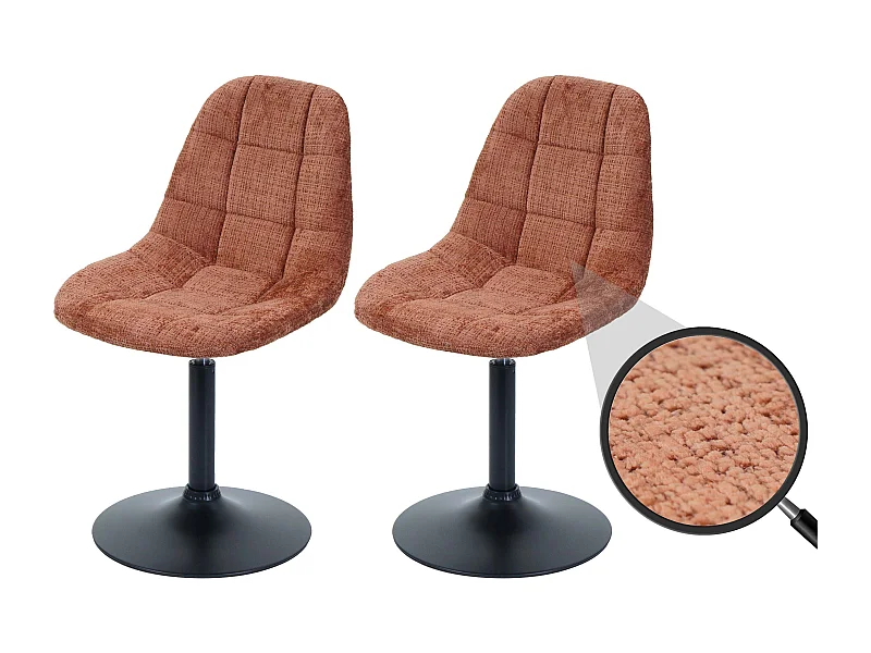 Chaise de salle à manger MCW-A60 (lot de 2),  terracotta