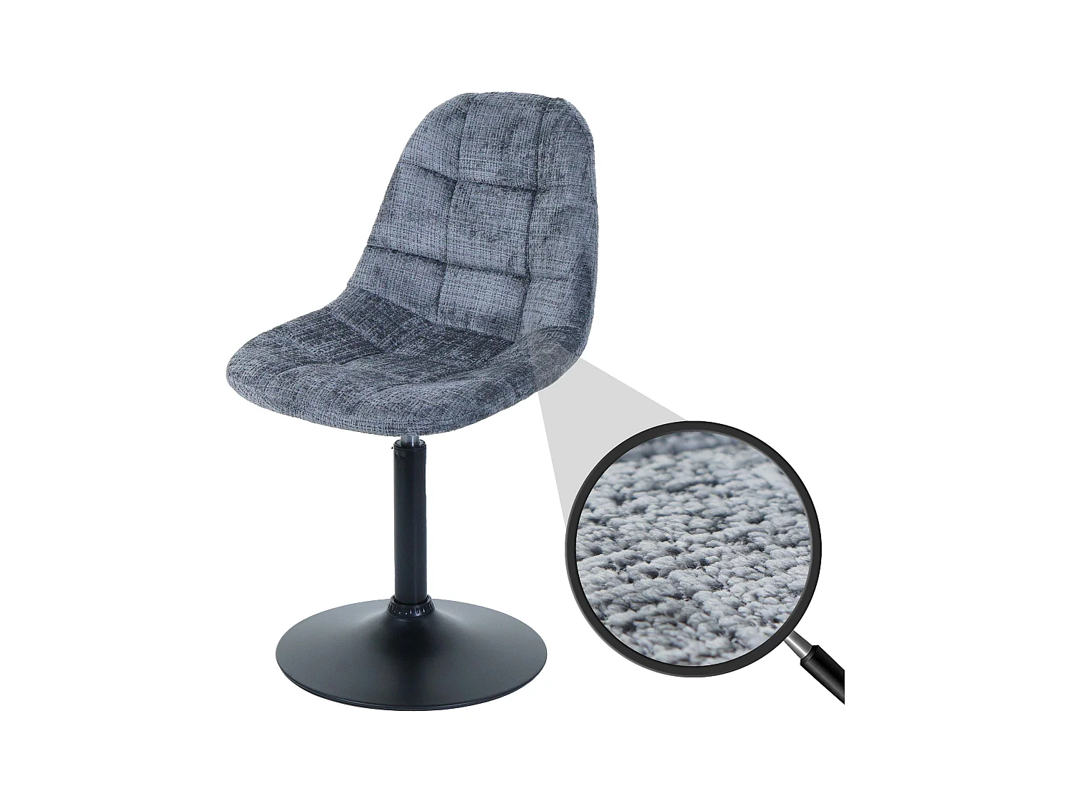 Chaise de salle à manger MCW-A60,  gris foncé