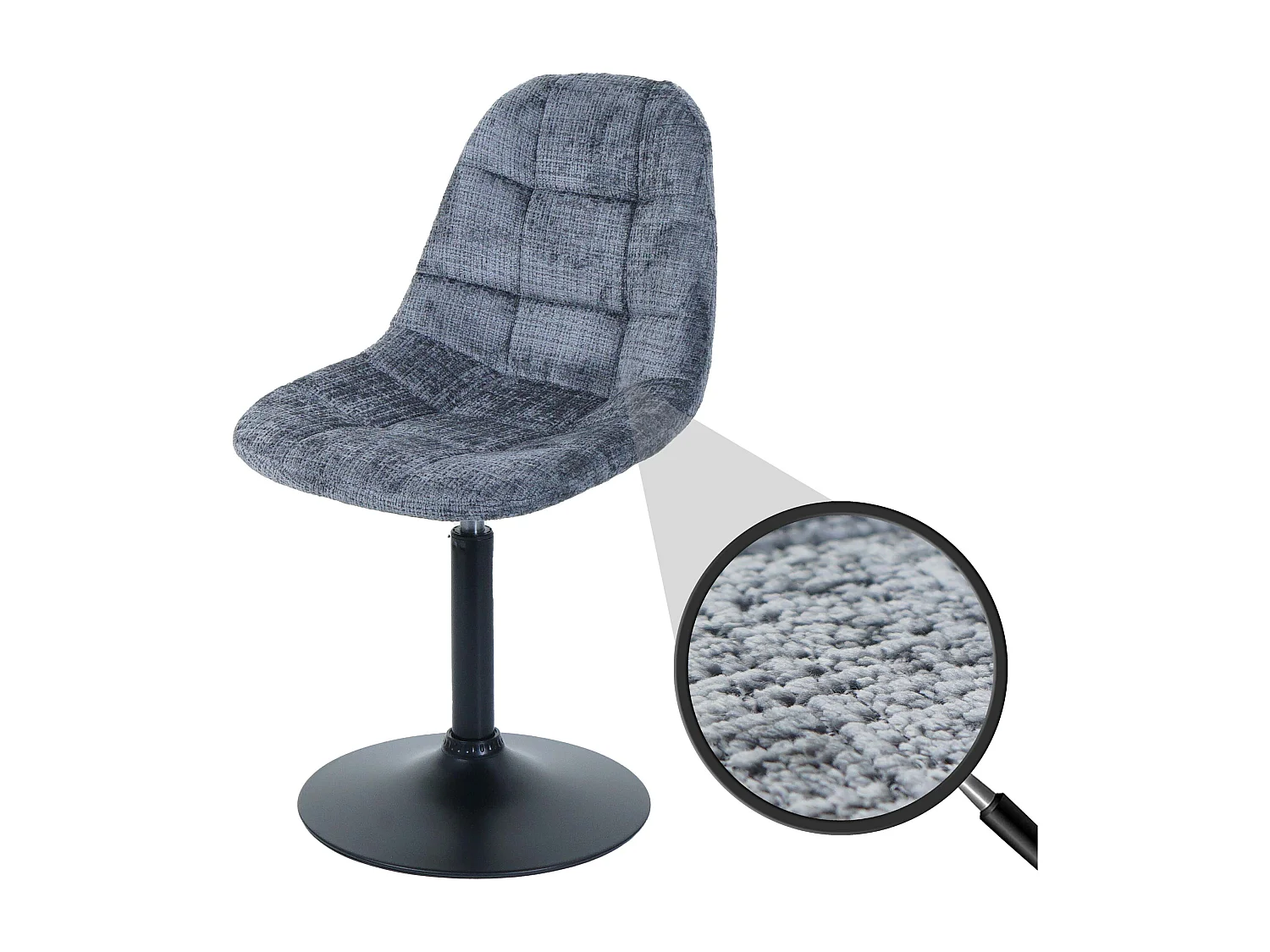 Chaise de salle à manger MCW-A60,  gris foncé