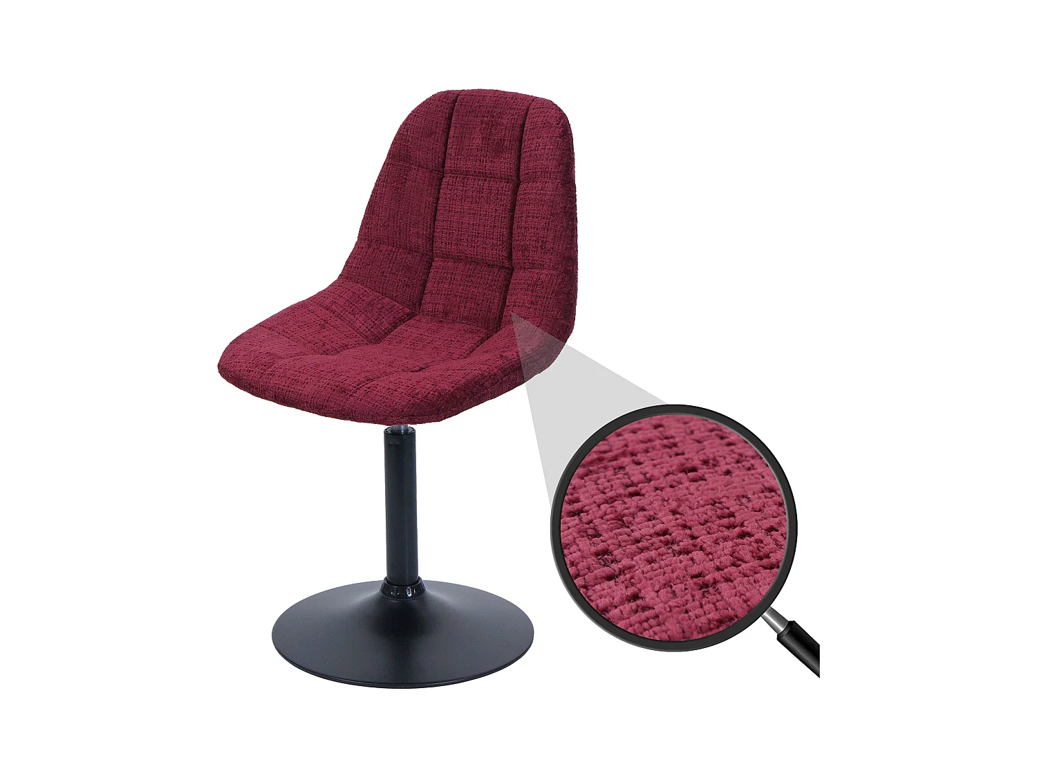 Chaise de salle à manger MCW-A60,  bordeaux