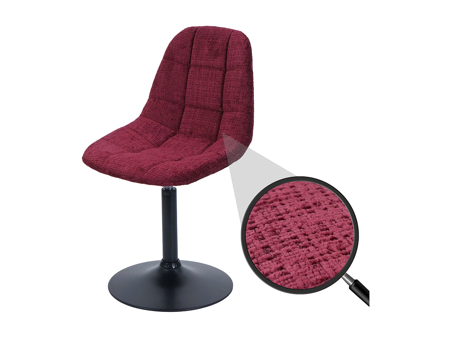 Chaise de salle à manger MCW-A60,  bordeaux