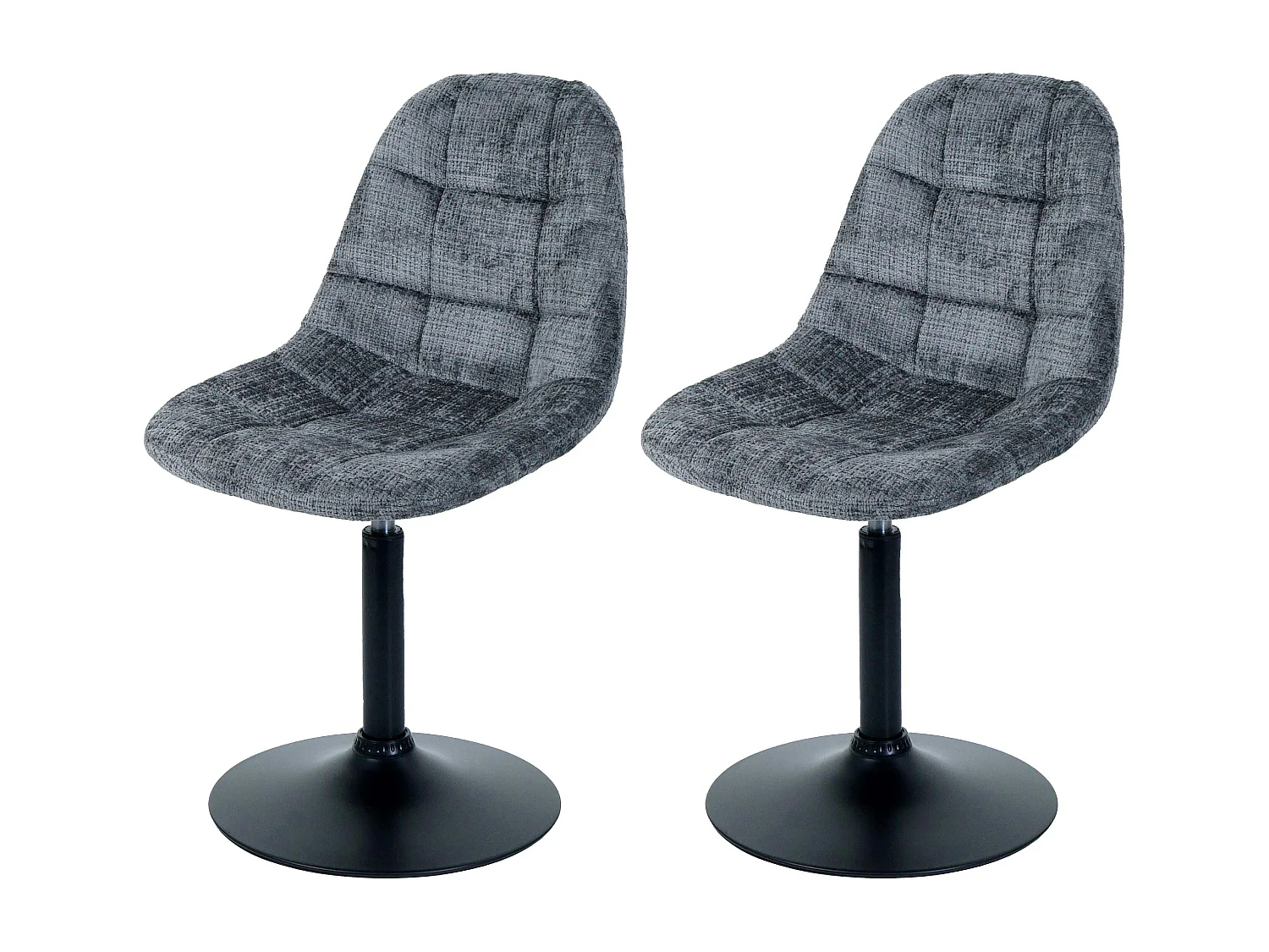 Chaise de salle à manger MCW-A60 (lot de 2),  gris foncé