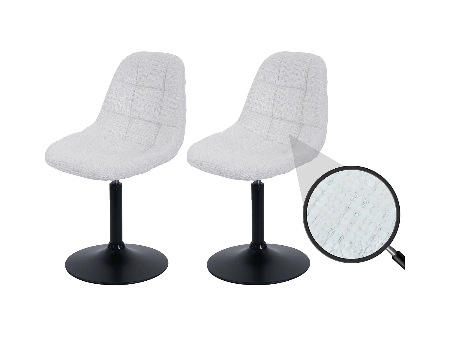 Chaise de salle à manger MCW-A60 (lot de 2),  crème