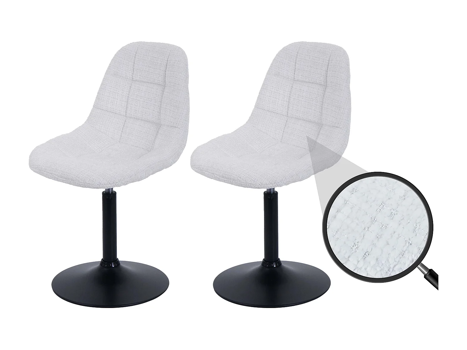 Chaise de salle à manger MCW-A60 (lot de 2),  crème