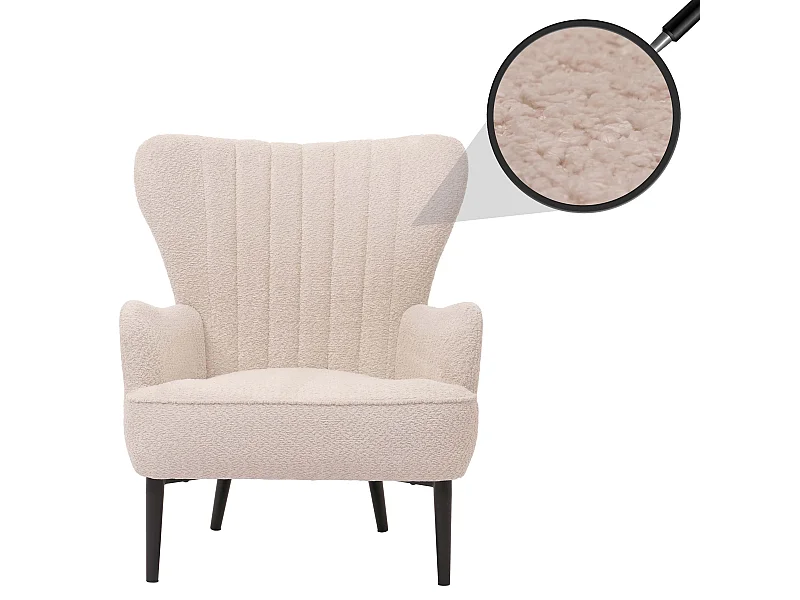Loungefauteuil MCW-K37,  crème-beige
