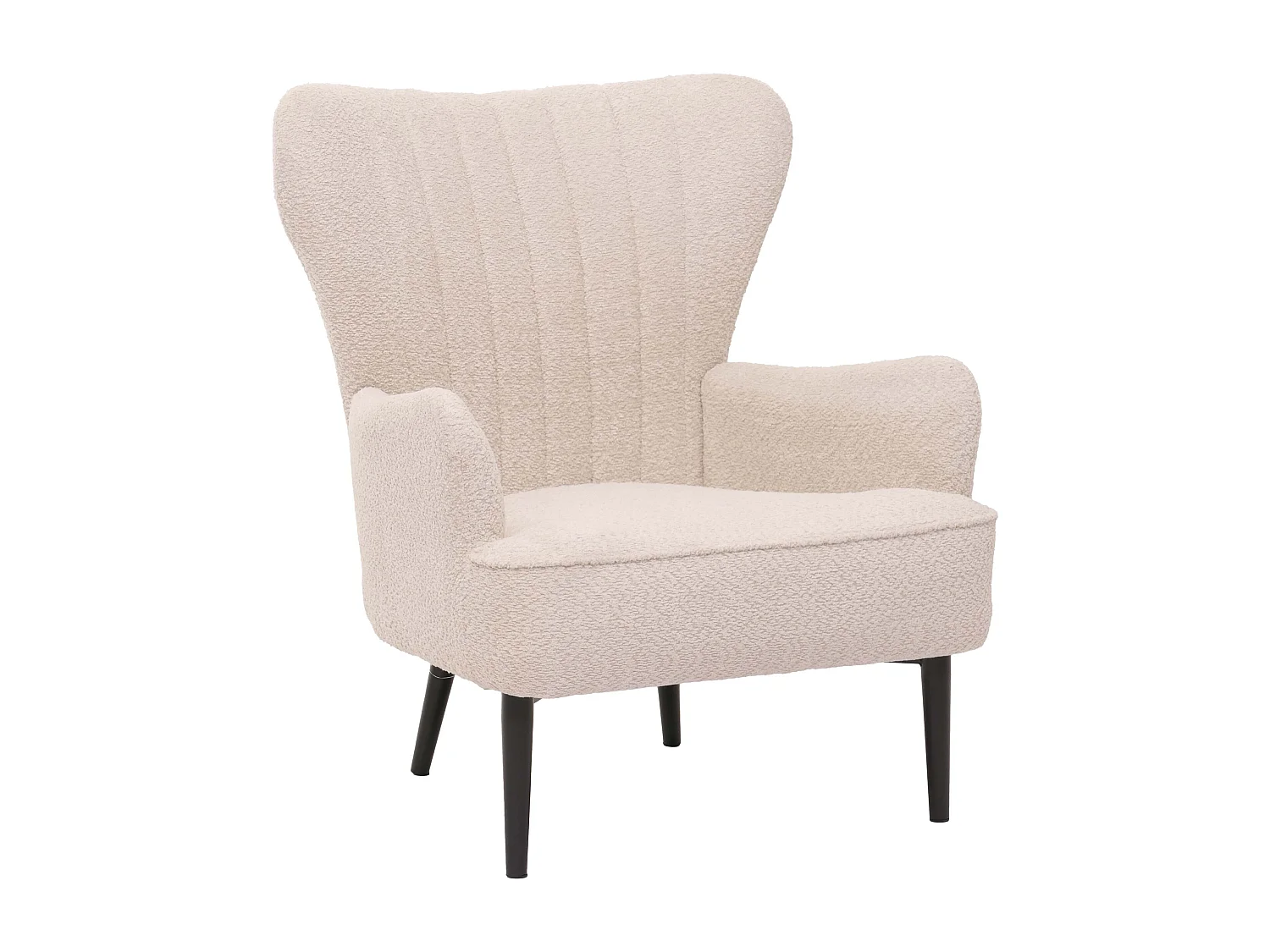 Fauteuil de salon MCW-K37,  crème-beige