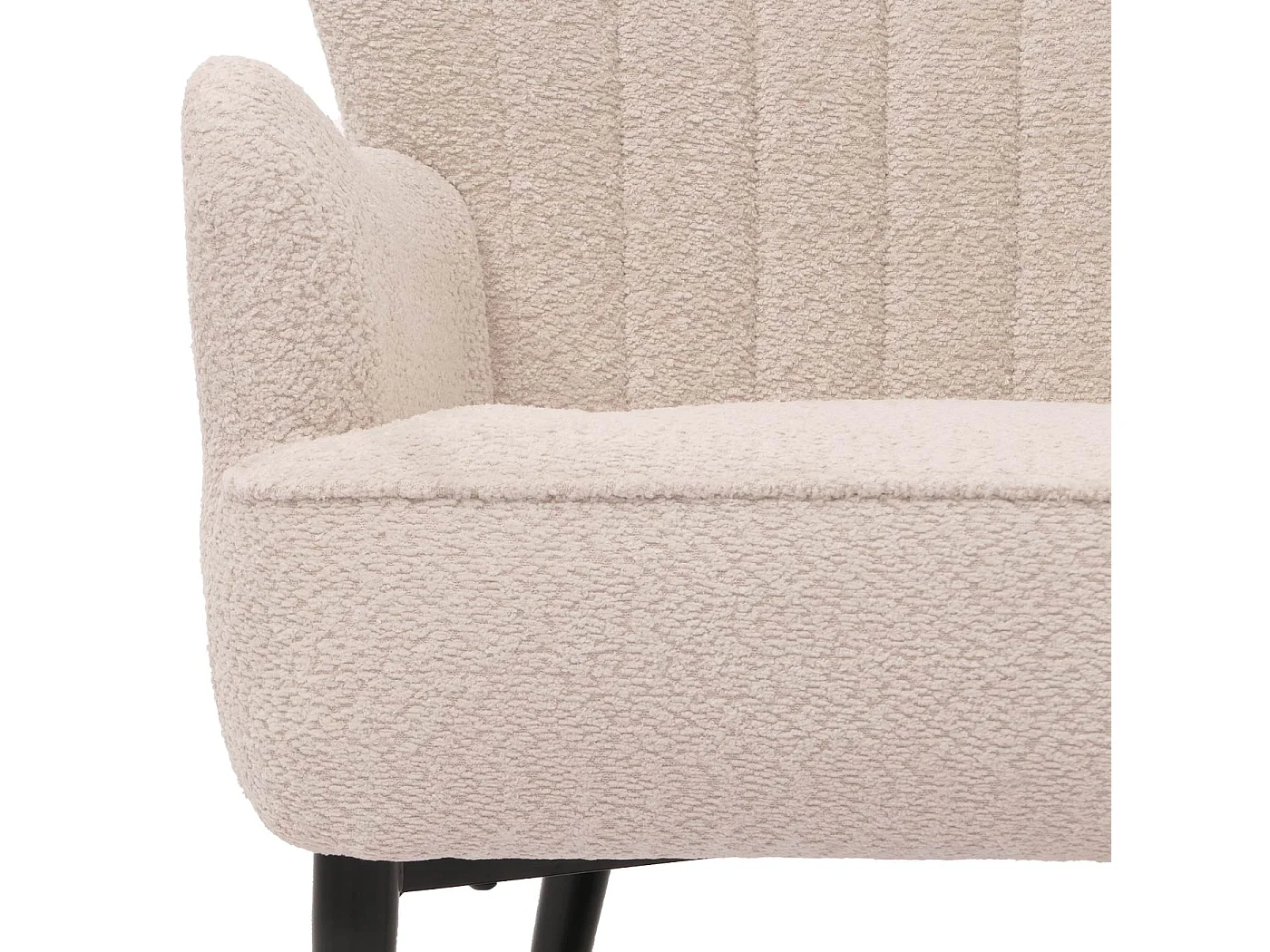 Fauteuil de salon MCW-K37,  crème-beige