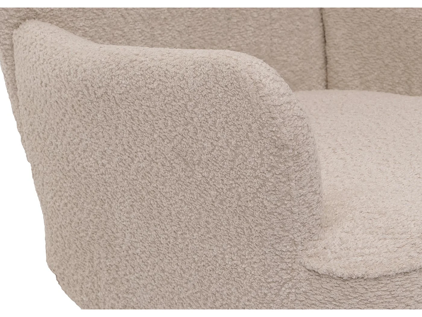 Fauteuil de salon MCW-K37,  crème-beige