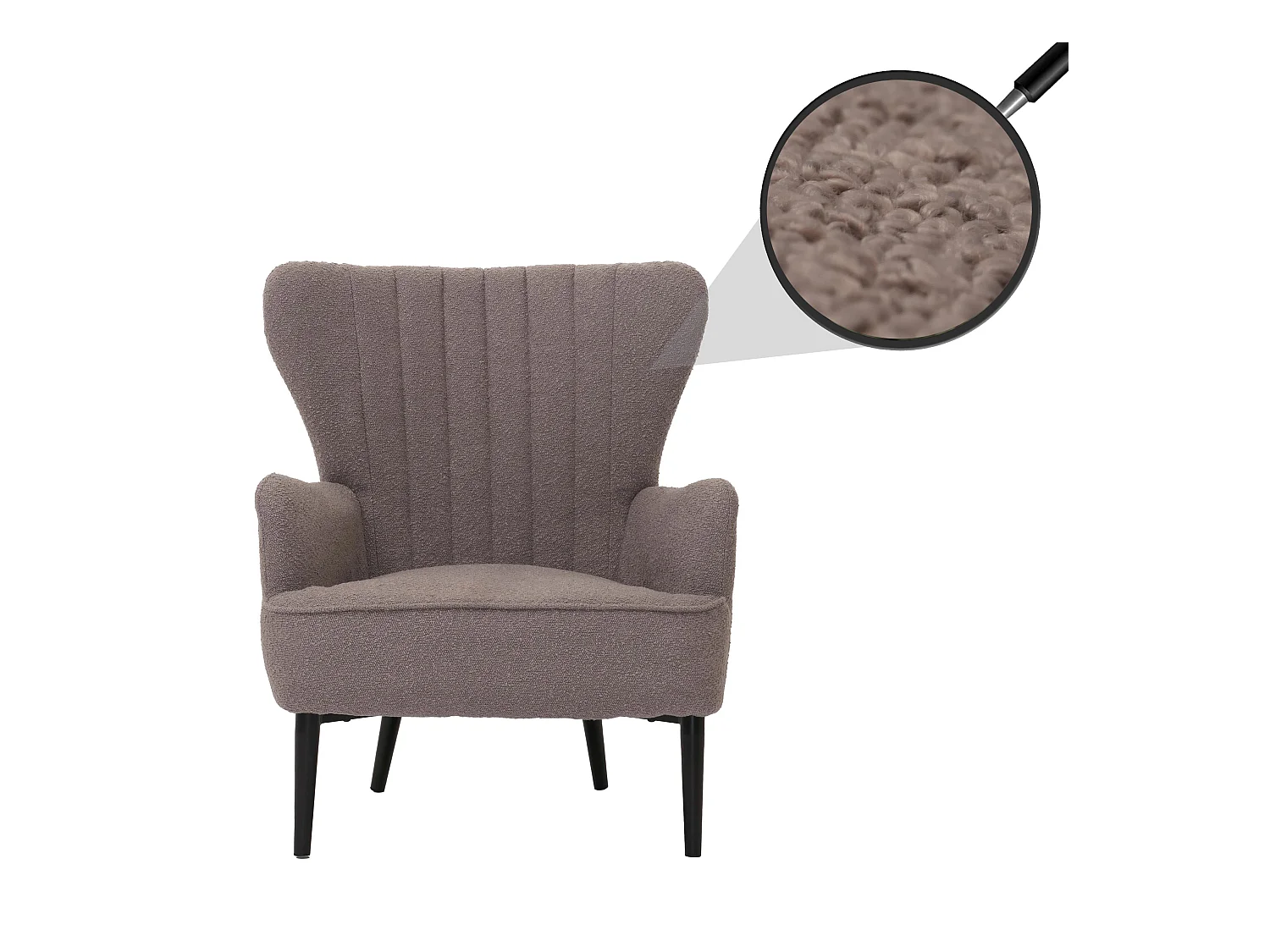 Fauteuil de salon MCW-K37,  hellgrau