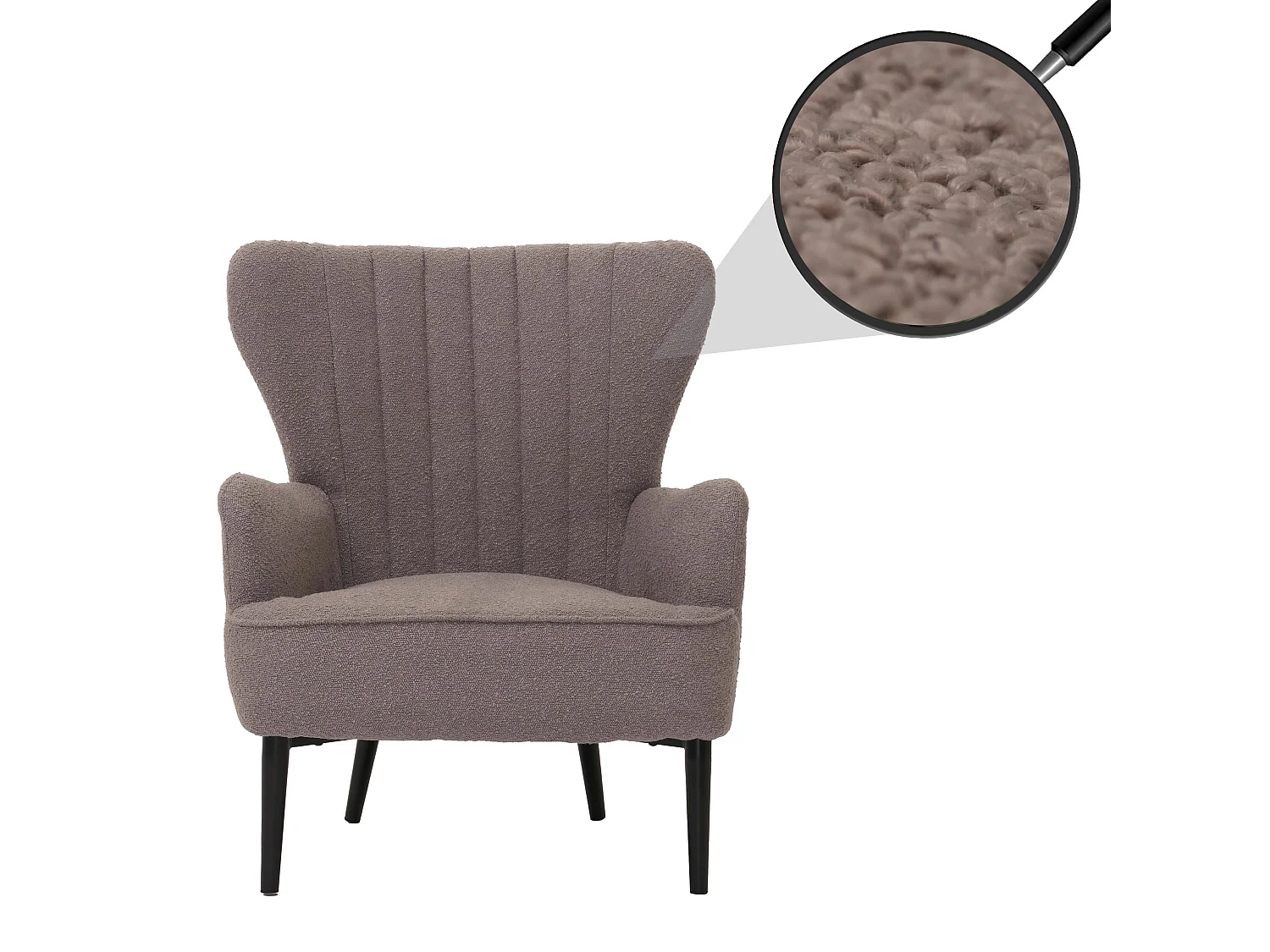 Loungefauteuil MCW-K37,  lichtgrijs