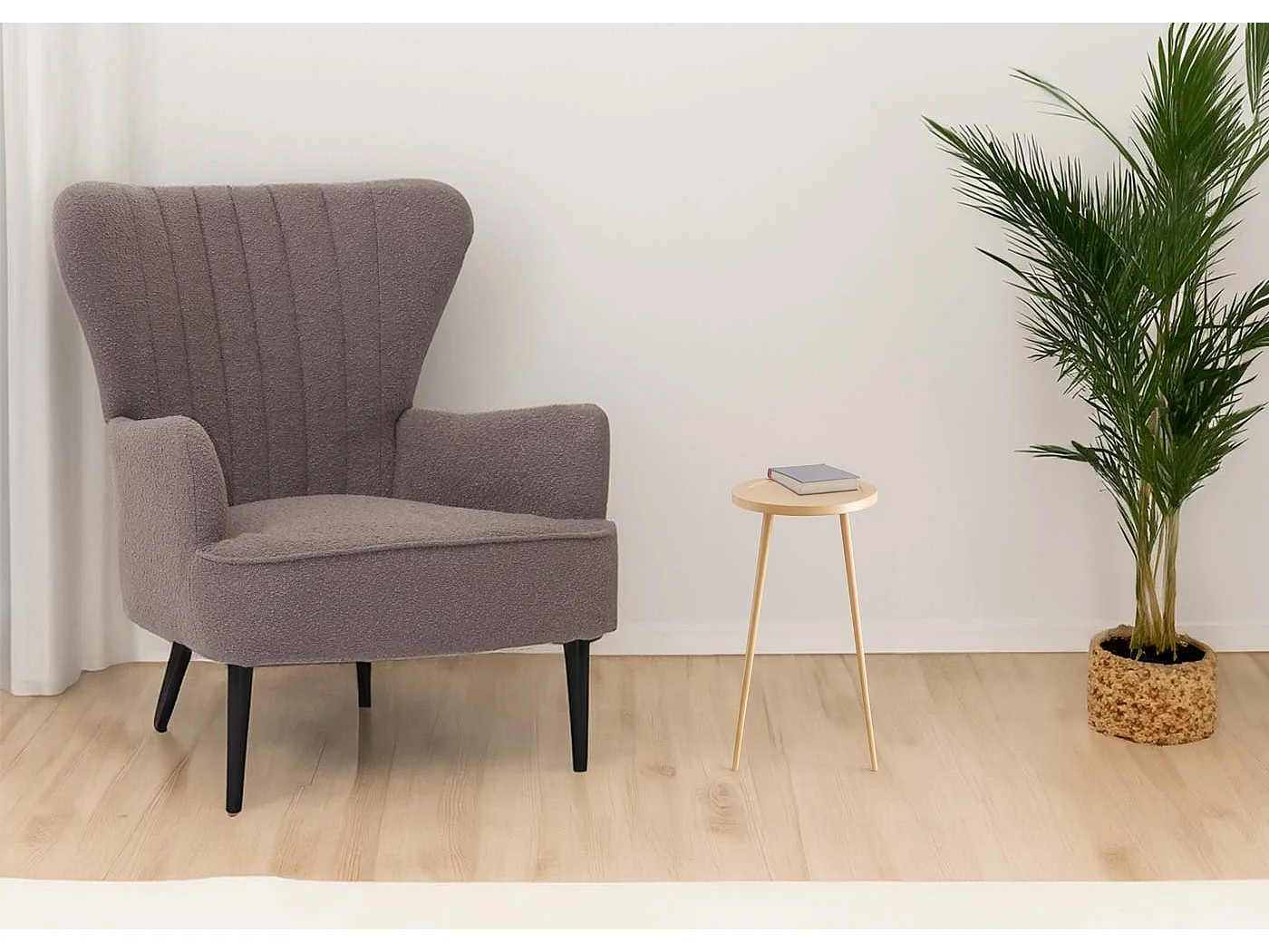 Loungefauteuil MCW-K37,  lichtgrijs