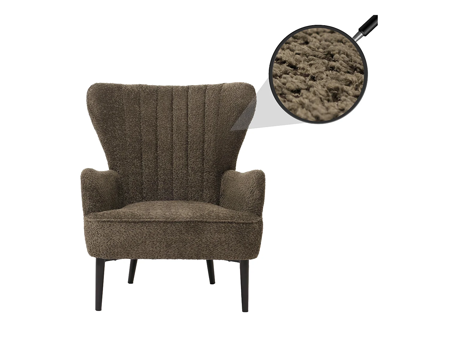 Fauteuil de salon MCW-K37,  vert-brun