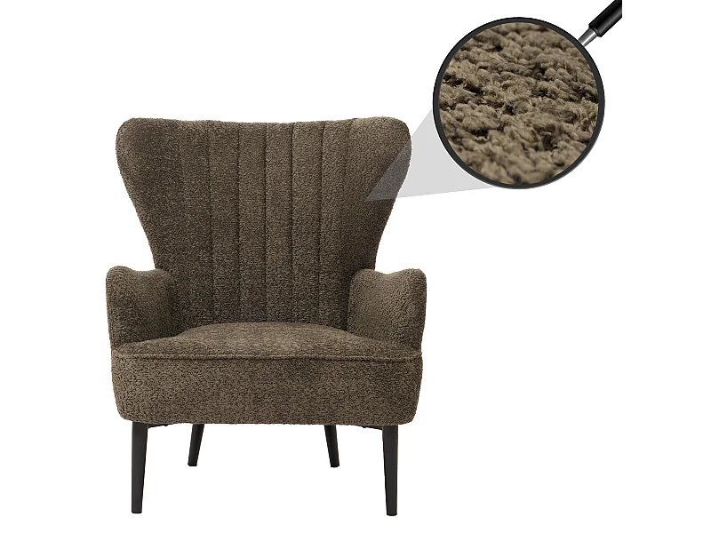 Fauteuil de salon MCW-K37,  vert-brun