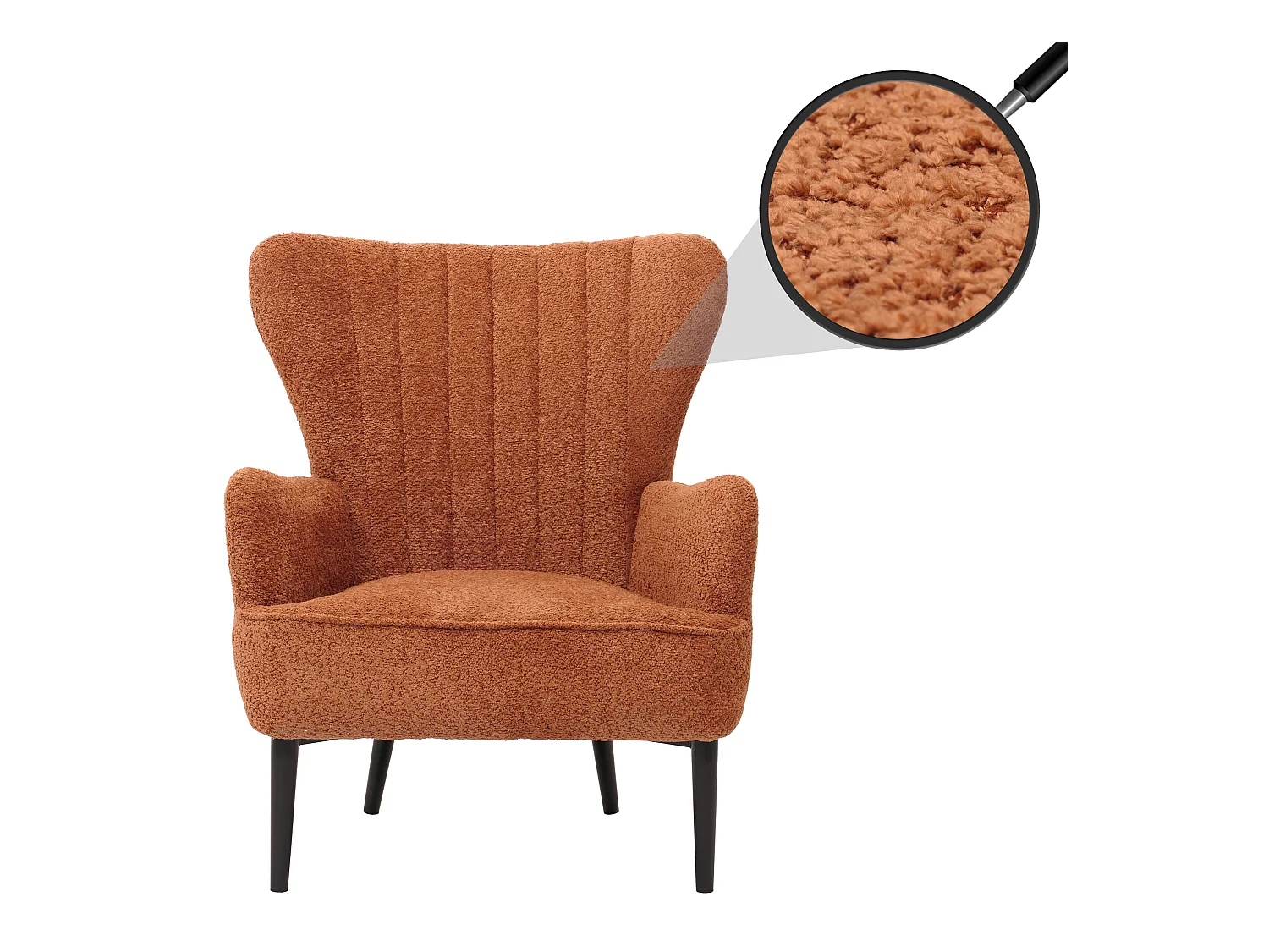 Fauteuil de salon MCW-K37,  orange