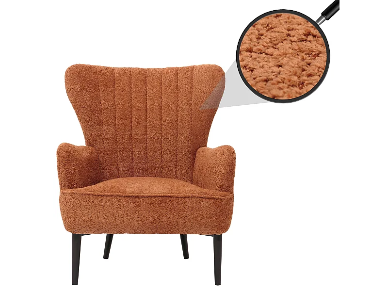 Fauteuil de salon MCW-K37,  orange