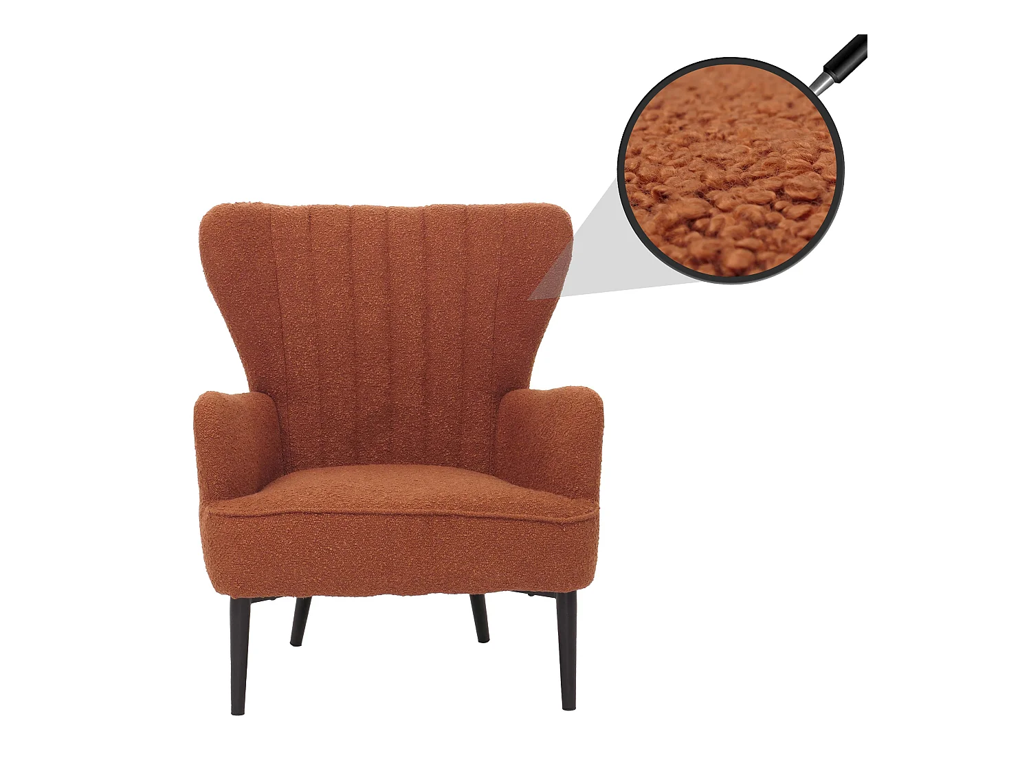 Fauteuil de salon MCW-K37,  terrakotta