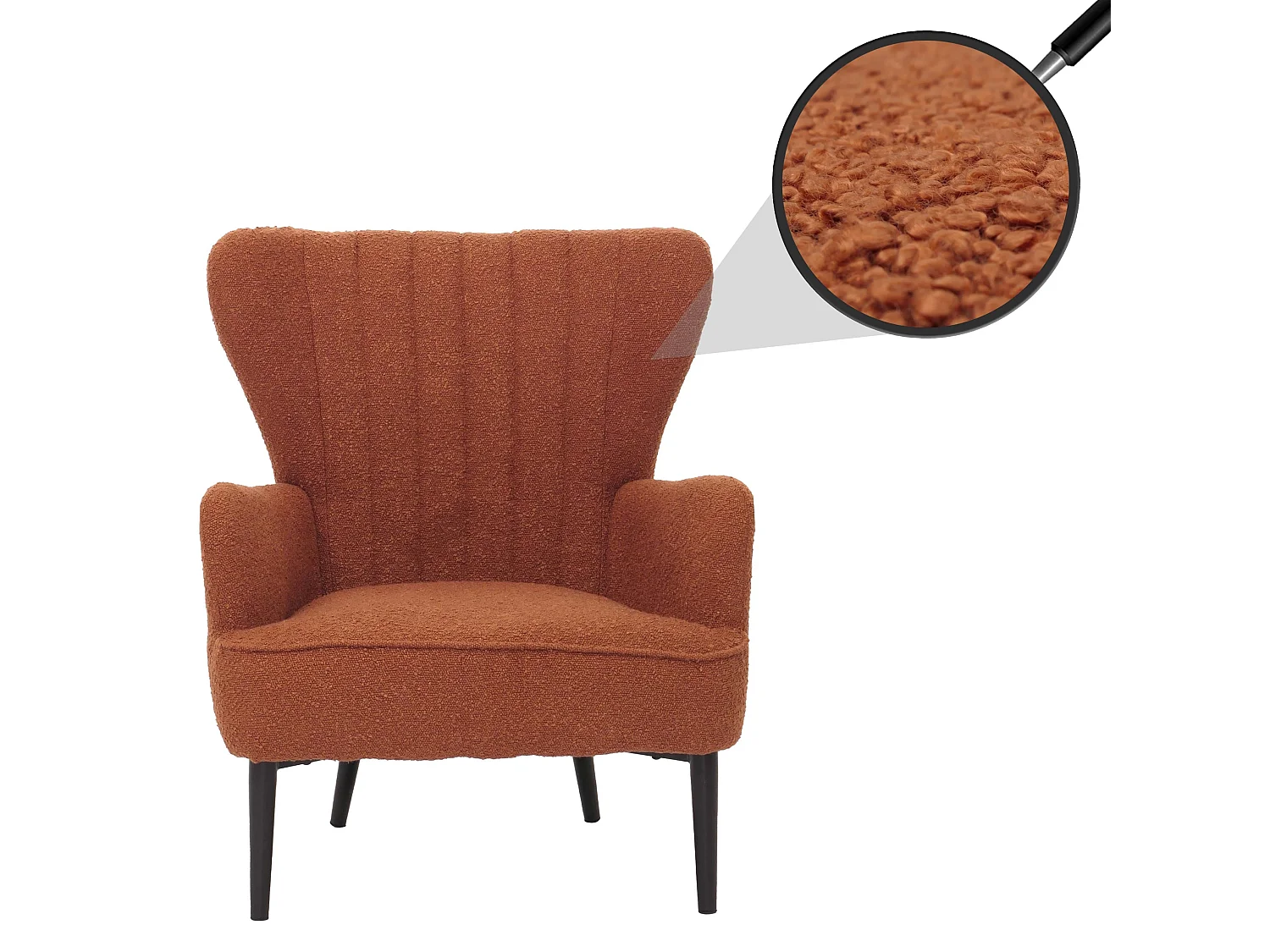 Fauteuil de salon MCW-K37,  terrakotta