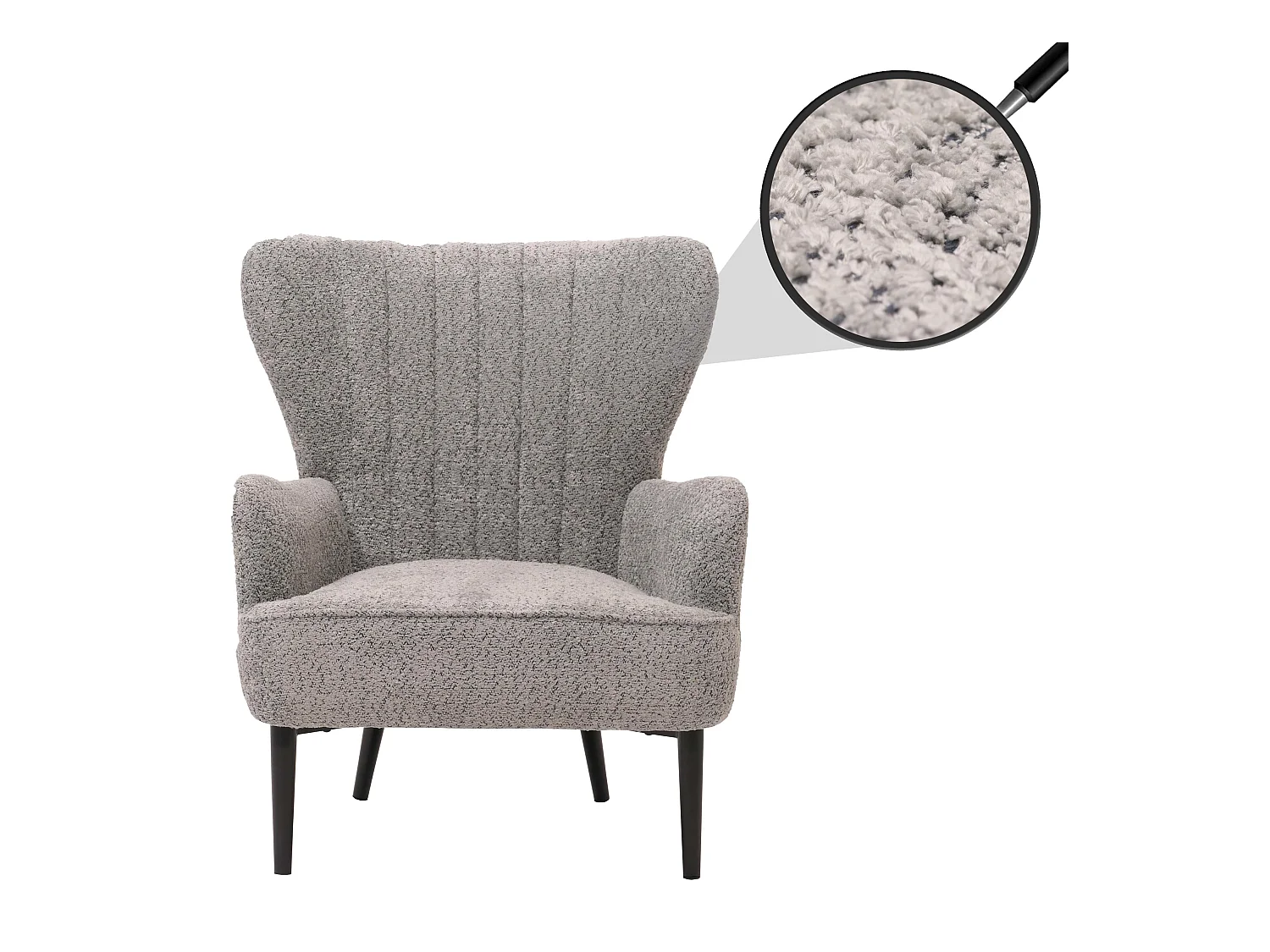 Fauteuil de salon MCW-K37,  gris