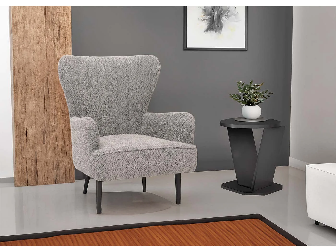 Lounge-Sessel MCW-K37, Grau