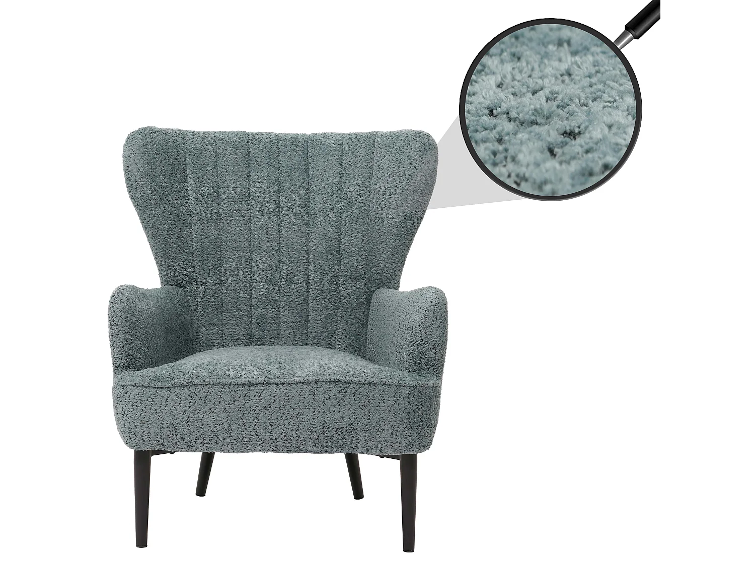Loungefauteuil MCW-K37,  blauwgroen