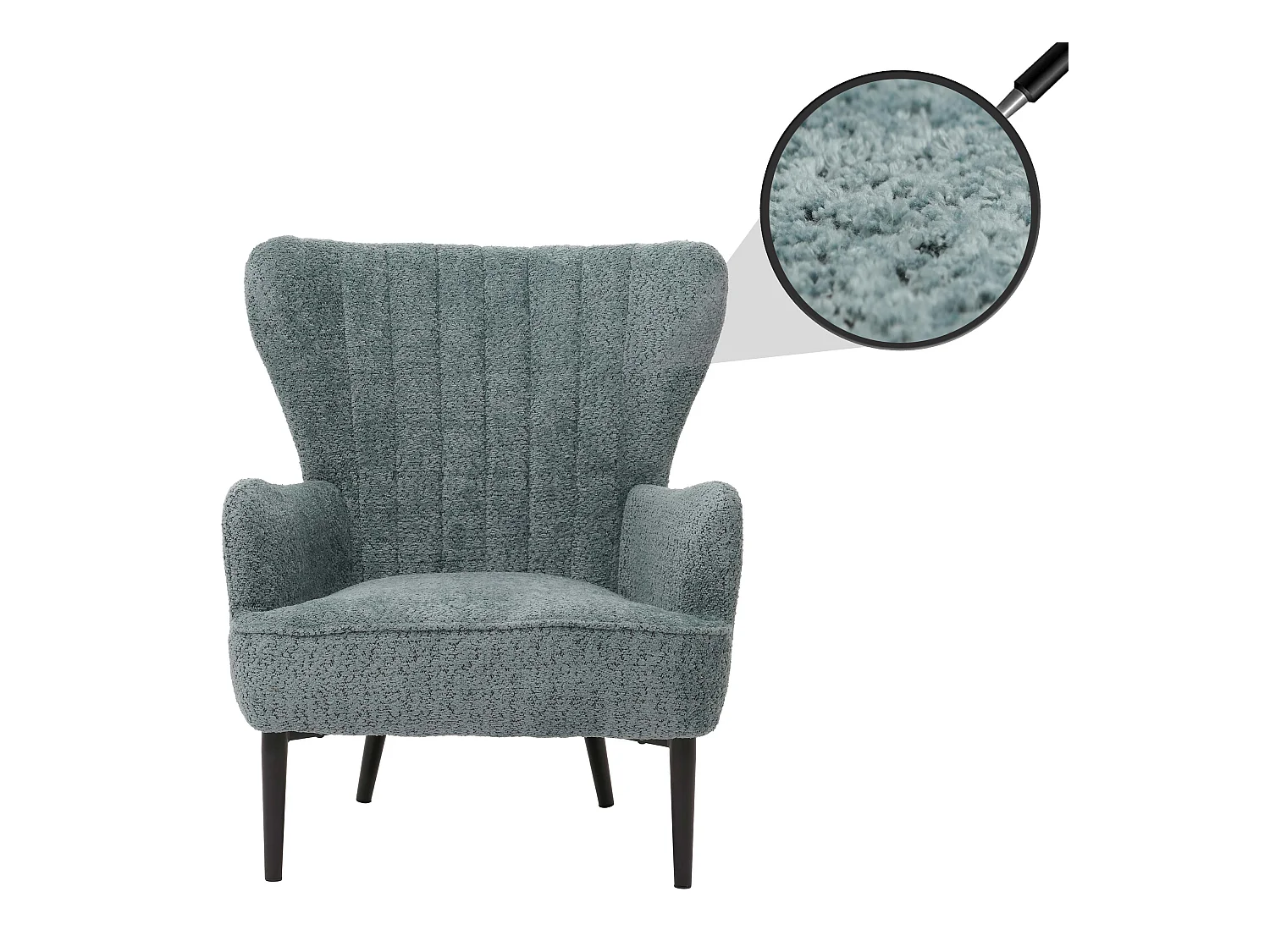 Fauteuil de salon MCW-K37,  bleu-vert