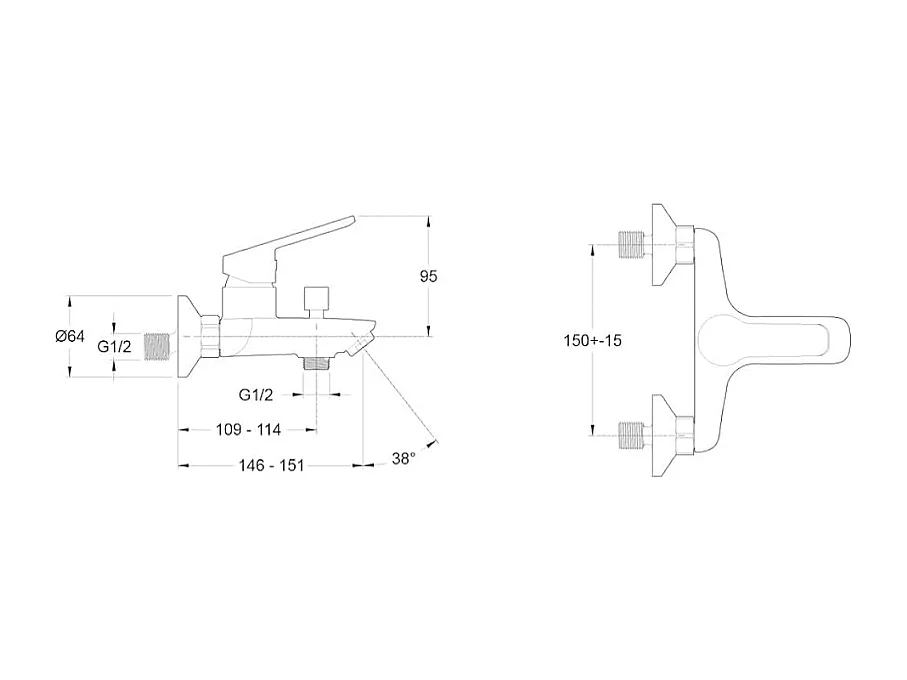 Mitigeur baignoire mécanique JACOB DELAFON Aimé chromé avec colonnettes