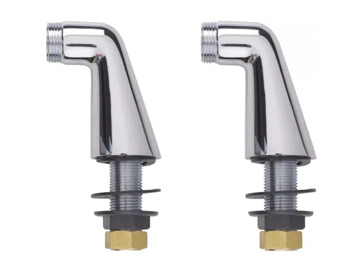 Mitigeur baignoire thermostatique DURAVIT Wave chromé brillant avec colonnettes