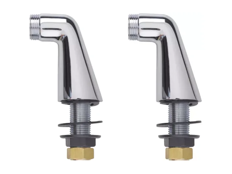 Mitigeur baignoire thermostatique DURAVIT Wave chromé brillant avec colonnettes