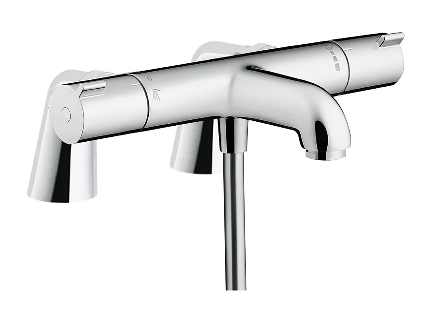 Mitigeur baignoire thermostatique HANSGROHE Ecostat 1001 CL chromé avec colonnettes