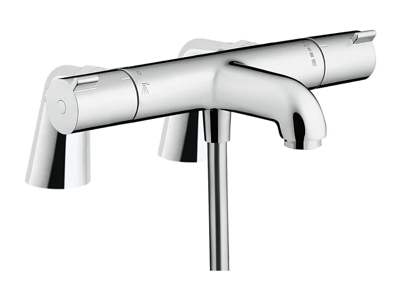 Mitigeur baignoire thermostatique HANSGROHE Ecostat 1001 CL chromé avec colonnettes