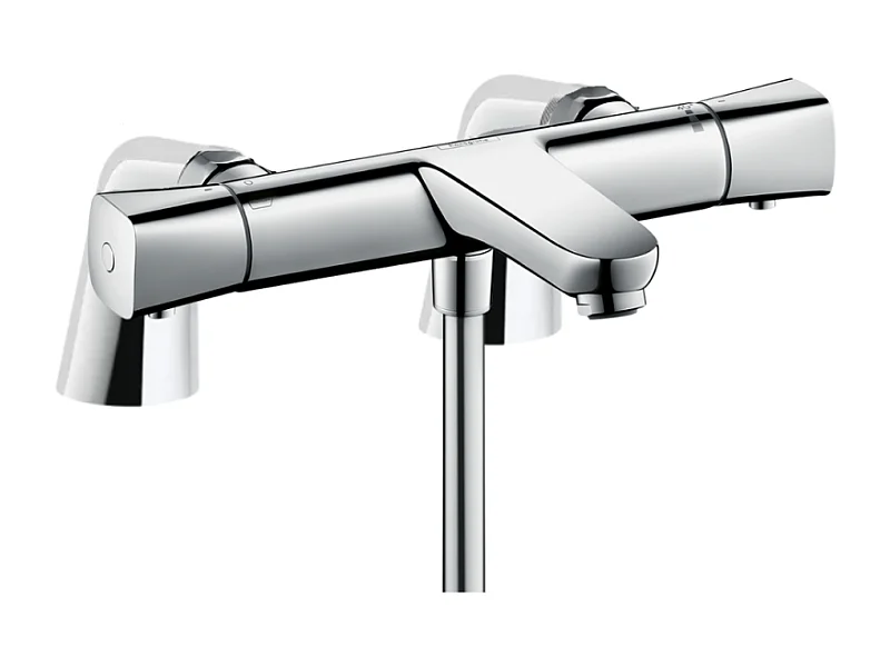 Mitigeur baignoire thermostatique HANSGROHE Ecostat Universal chromé avec colonnettes