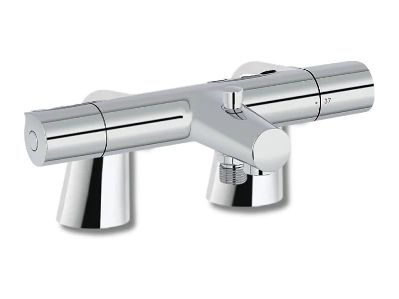 Mitigeur baignoire thermostatique JACOB DELAFON Simone chromé avec colonnettes