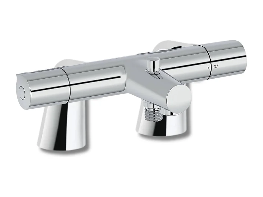 Mitigeur baignoire thermostatique JACOB DELAFON Simone chromé avec colonnettes
